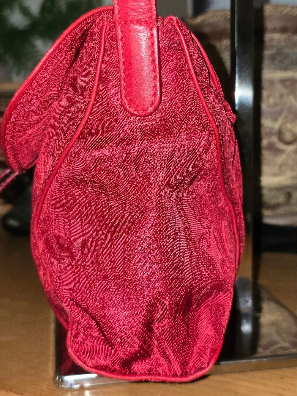 Etro Red Jaquard Crossbody C.O.A. Included EUC - Picture 3 of 16